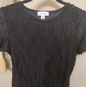 Women's Calvin Klein Black Short-sleeved Top
